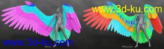 3D打印模型Avija Wings and Tail for Genesis 8 and 8.1 Females的图片
