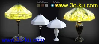 3D打印模型B.E.T.T.Y. Stained Glass Lamps的图片