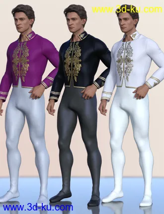 3D打印模型Ballet Icon Gala Outfits for Genesis 8.1 Female and Genesis 8.1 Male的图片
