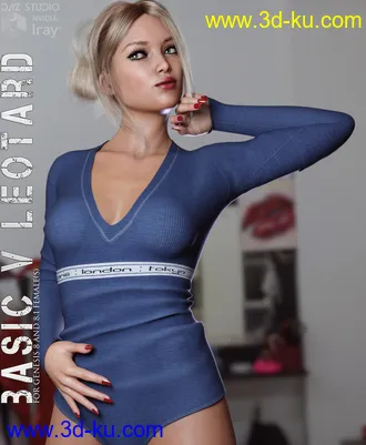 3D打印模型Basic V Leotard for Genesis 8 and 8.1 Females的图片