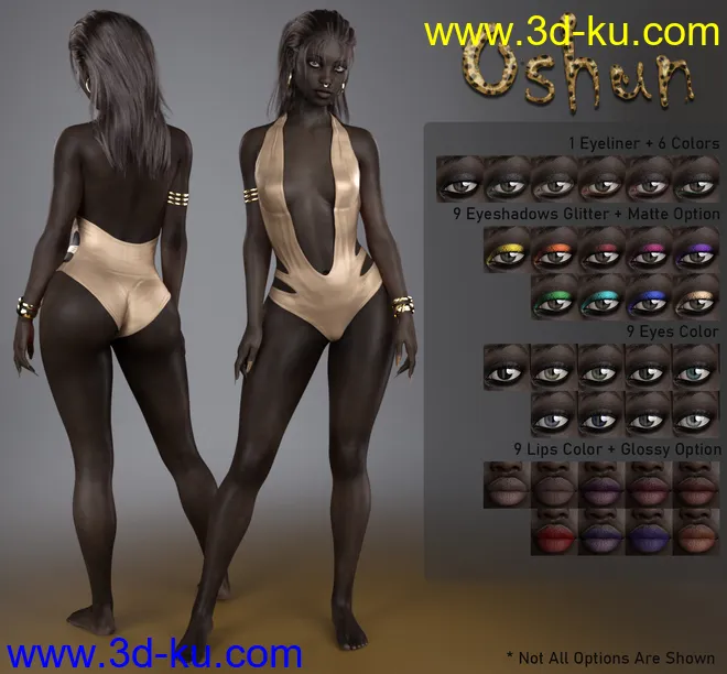 BD Oshun And Her Outfit For Genesis 8 Female模型的图片2