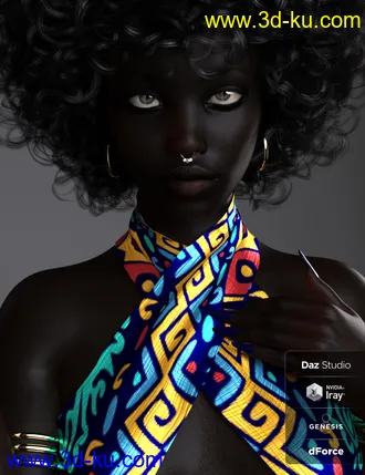 3D打印模型BD Oshun And Her Outfit For Genesis 8 Female的图片