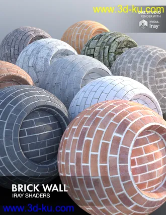 3D打印模型Brick Wall - Iray Shaders的图片