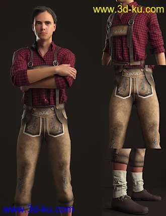 3D打印模型Bundhosen Outfit for Genesis 8 Male(s)的图片