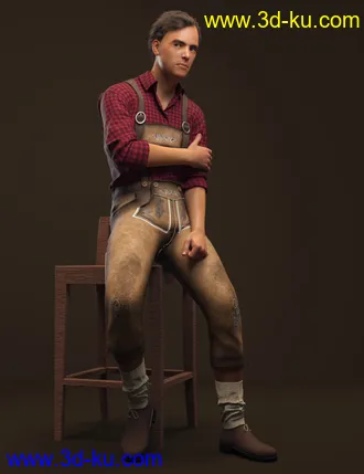 3D打印模型Bundhosen Outfit for Genesis 8 Male(s)的图片