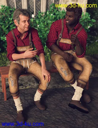 3D打印模型Bundhosen Outfit for Genesis 8 Male(s)的图片