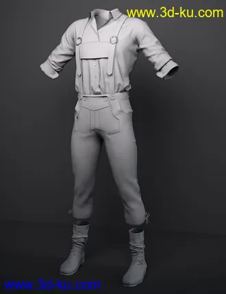 3D打印模型Bundhosen Outfit for Genesis 8 Male(s)的图片