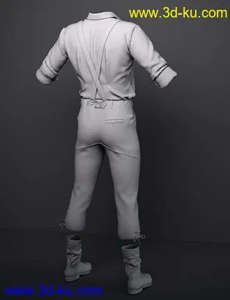3D打印模型Bundhosen Outfit for Genesis 8 Male(s)的图片