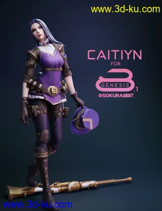 3D打印模型Caitlyn For Genesis 8 and 8.1 Female的图片