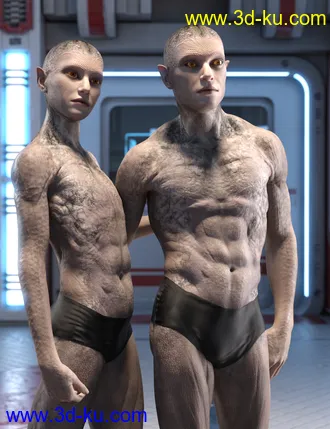 3D打印模型Calique and Calix HD for Genesis 8.1 Male的图片