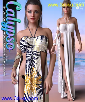 3D打印模型Calypso Textures for dForce Thunder Dress G8F的图片