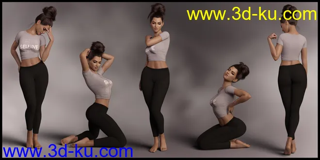 Casually II Poses for Genesis 8.1 Female模型的图片3