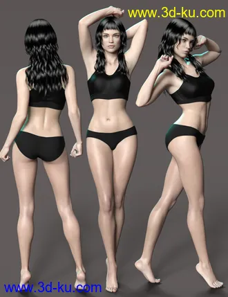 3D打印模型CB Ryilee HD for Genesis 8.1 Females的图片