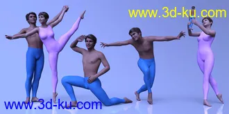 3D打印模型CDI Nutcracker Ballet Poses for Genesis 8.1的图片