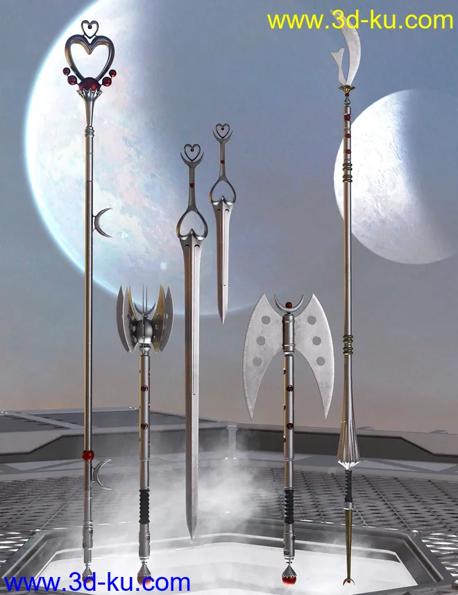 Celestial Moon Weapons Collection模型的图片1