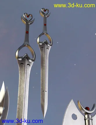 3D打印模型Celestial Moon Weapons Collection的图片