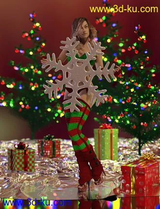 3D打印模型Christmas Candy Poses and Props for Genesis 8 Female的图片