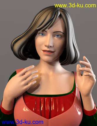 3D打印模型Christmas Snow Globe and Poses for Genesis 8 Female的图片
