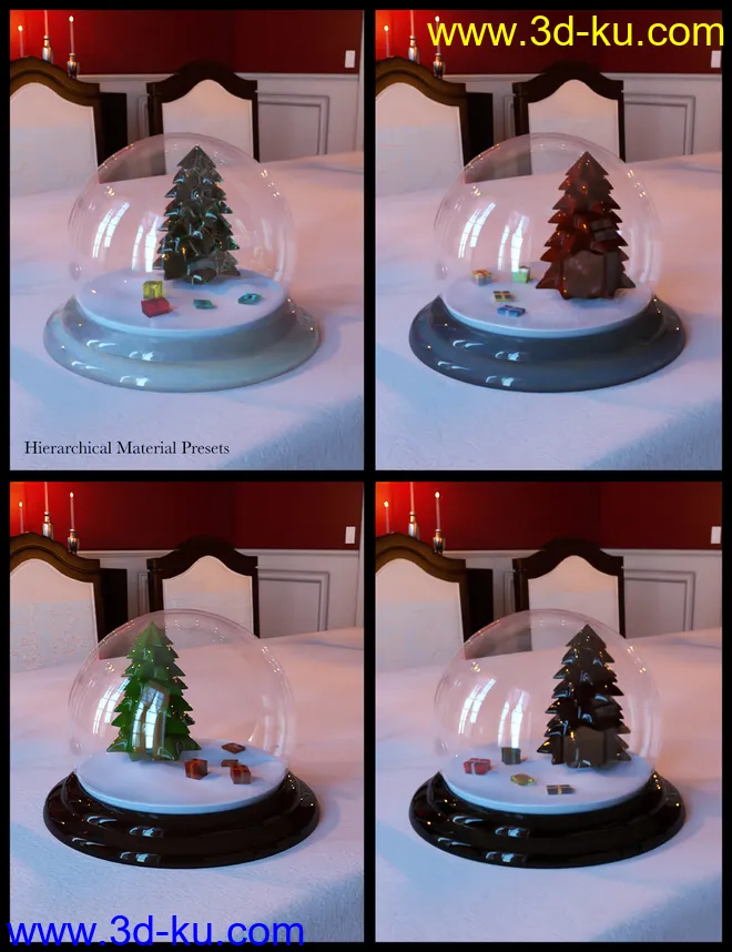 Christmas Snow Globe and Poses for Genesis 8 Female模型的图片8