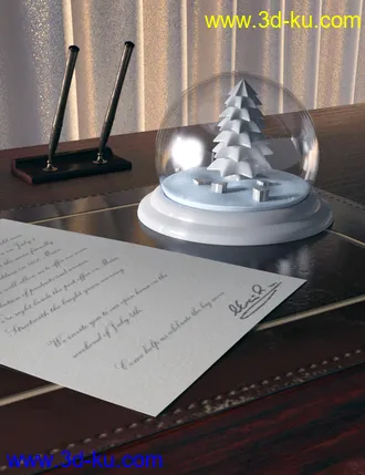 3D打印模型Christmas Snow Globe and Poses for Genesis 8 Female的图片