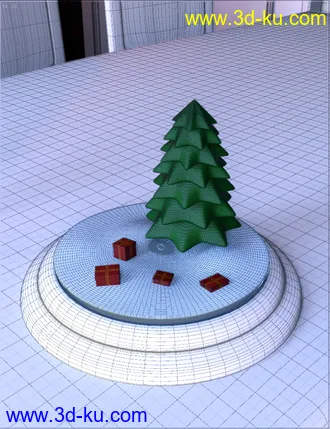 3D打印模型Christmas Snow Globe and Poses for Genesis 8 Female的图片