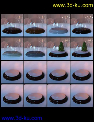 3D打印模型Christmas Snow Globe and Poses for Genesis 8 Female的图片
