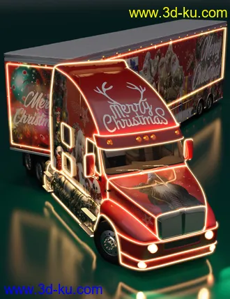 3D打印模型Christmas Truck的图片