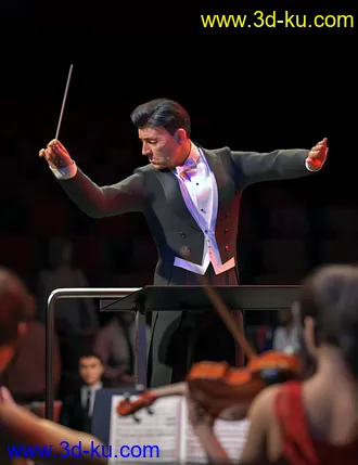 3D打印模型Classical Orchestra Props and Poses for Genesis 8 and 8.1的图片