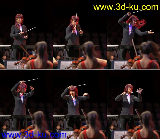 Classical Orchestra Props and Poses for Genesis 8 and 8.1模型的图片2