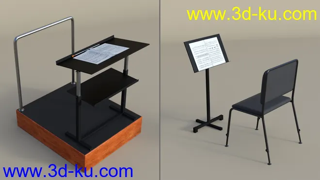 Classical Orchestra Props and Poses for Genesis 8 and 8.1模型的图片3