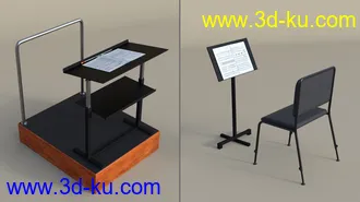 3D打印模型Classical Orchestra Props and Poses for Genesis 8 and 8.1的图片