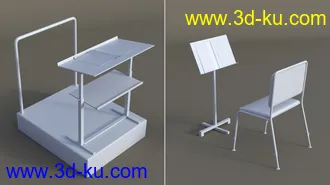 3D打印模型Classical Orchestra Props and Poses for Genesis 8 and 8.1的图片