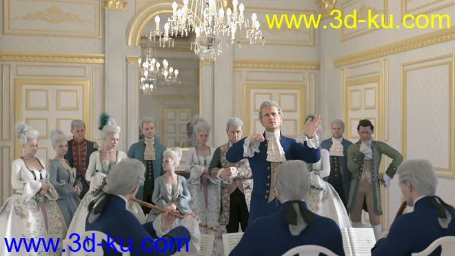 Classical Orchestra Props and Poses for Genesis 8 and 8.1模型的图片6