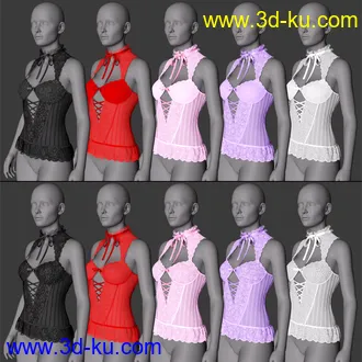 3D打印模型CNB Lace dForce Bustier for Genesis 8 and 8.1 Females的图片