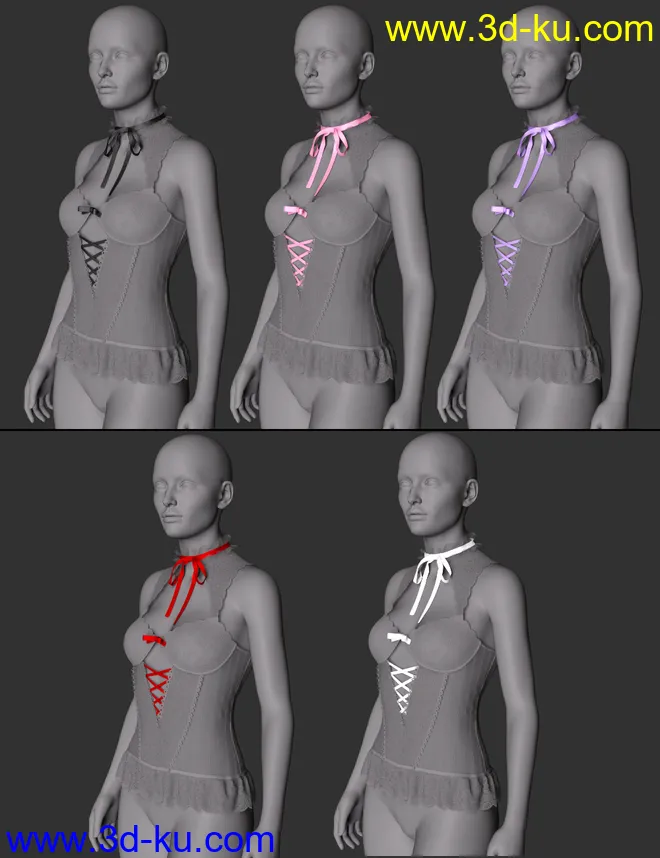 CNB Lace dForce Bustier for Genesis 8 and 8.1 Females模型的图片3