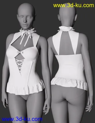 3D打印模型CNB Lace dForce Bustier for Genesis 8 and 8.1 Females的图片