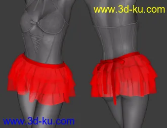 3D打印模型CNB Lace dForce Tulle for Genesis 8 and 8.1 Females的图片