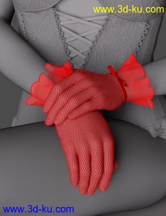 3D打印模型CNB Lace Gloves for Genesis 8 and 8.1 Females的图片