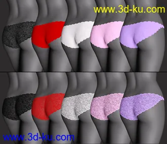 3D打印模型CNB Lace Tanga for Genesis 8 and 8.1 Females的图片