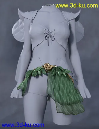 3D打印模型Copperwhirl dForce Skirt for Genesis 8 and 8.1 Females的图片