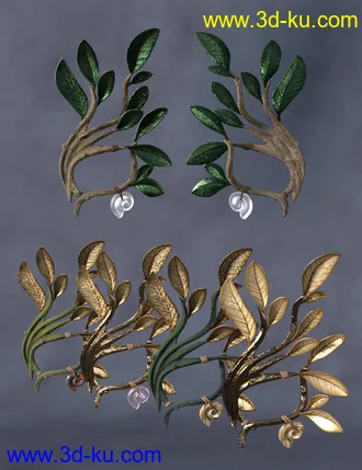 3D打印模型Copperwhirl Masks for Genesis 8 and 8.1 Females的图片