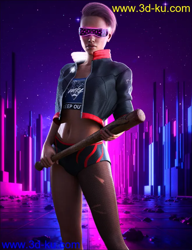 Cyber Fashion Outfit Set for Genesis 8 Females模型的图片3