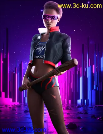 3D打印模型Cyber Fashion Outfit Set for Genesis 8 Females的图片