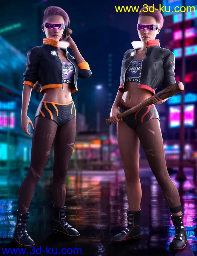 Cyber Fashion Outfit Set for Genesis 8 Females模型的图片5