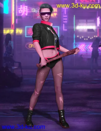 3D打印模型Cyber Fashion Outfit Set for Genesis 8 Females的图片