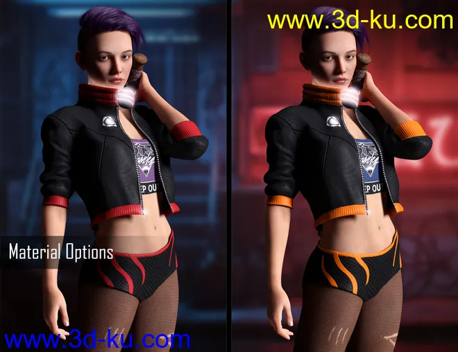 Cyber Fashion Outfit Set for Genesis 8 Females模型的图片8