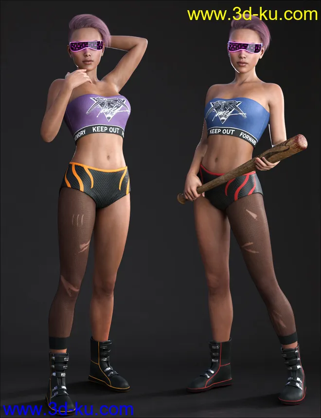 Cyber Fashion Outfit Set for Genesis 8 Females模型的图片9