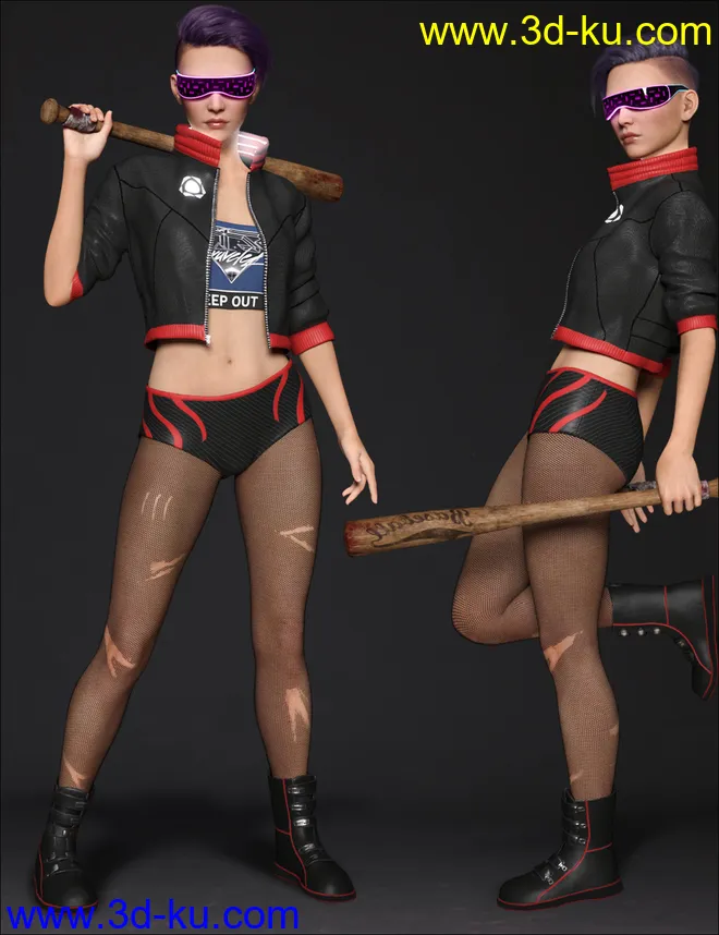 Cyber Fashion Outfit Set for Genesis 8 Females模型的图片10