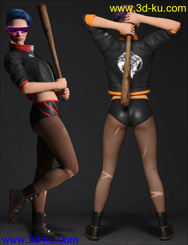 Cyber Fashion Outfit Set for Genesis 8 Females模型的图片11