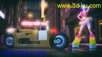 3D打印模型Cyber Motorbike的图片